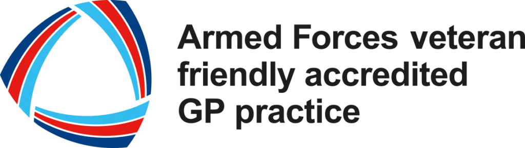 Armed Forces veteran friendly accredited GP practice. Click for info.